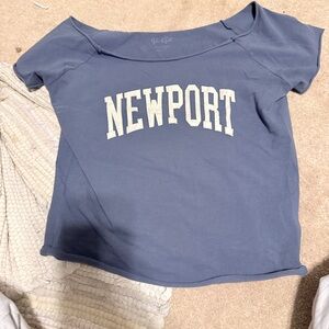 Brandy Melville Blue Newport Crop Top
